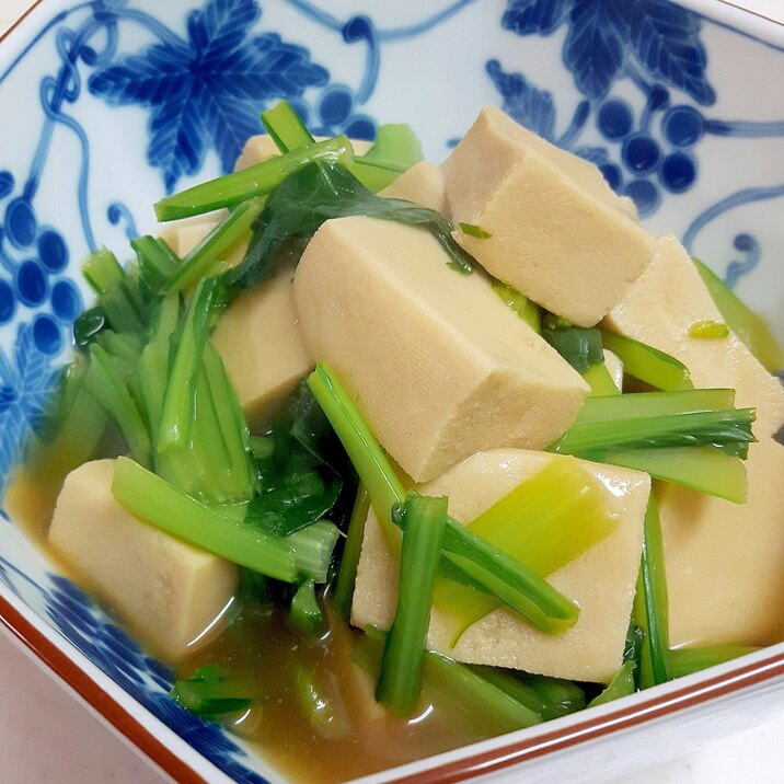 簡単・ヘルシー!(^^)高野豆腐と小松菜のくず煮♪